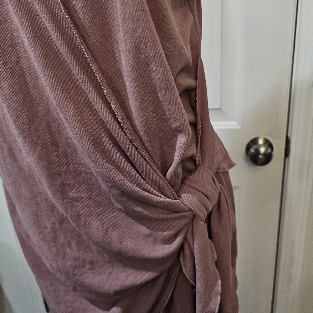 Anthropologie dress front tie knot wrap dress size medium soft girl,bohemian - Picture 4 of 11